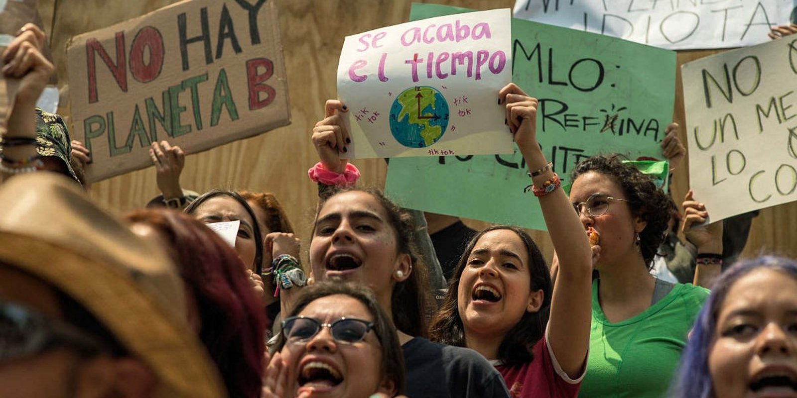 Demonstration gegen Klimawandel in Mexiko Stadt