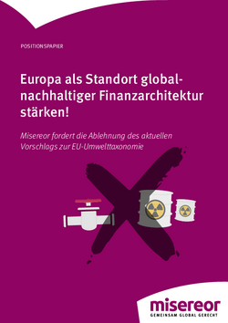 Europa als Standort globalnachhaltiger Finanzarchitektur stärken!